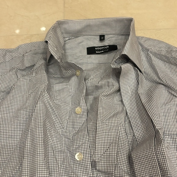 Eterna black line size 16 button up - Picture 2 of 3